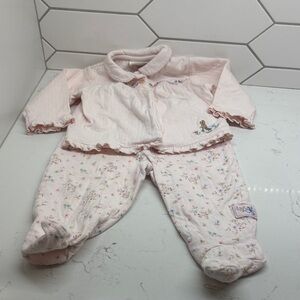 Adorable Pink Baby Outfit with Floral Details by The World of Beatrix Potter